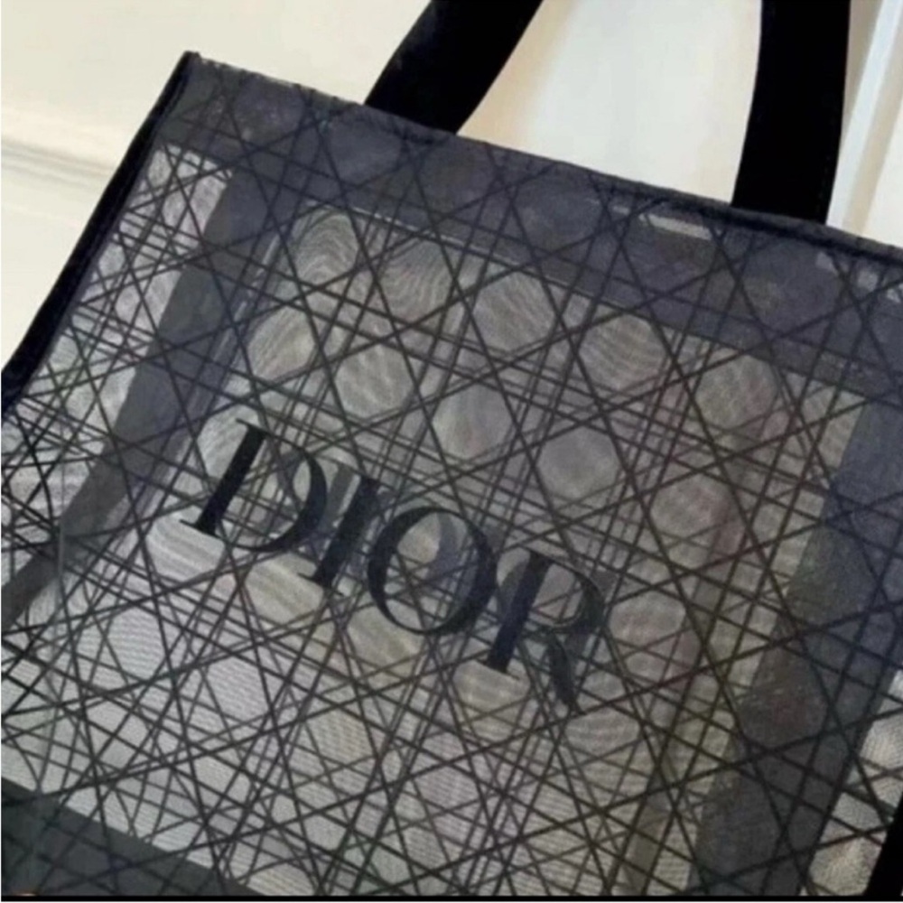 Dior Black Cannage Shopper Tote